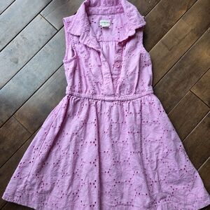 Crewcuts Pink Eyelet Sleeveless Dress